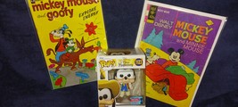 WALT DISNEY CLASSICS/2)MICKEY MINNIE &amp; GOOFY 1974  W/ GOOFY FIG/ 8.5 TO ... - $29.99