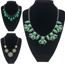 Charming Charlie Lot of 3 Women&#39;s Statement Necklaces Aqua Green Fashion... - $19.78