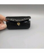 Whiting &amp; Davis Black Lipstick Case Snap Closure Mesh Mirror Holder - $49.12 CAD