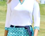 NWT Swing Control Tile Print Stretch 16 Inch GOLF SKORT With SASH - 10 &amp; 12 - $49.99