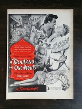 Vintage 1945 A Thousand &amp; One Nights Cornel Wilde Full Page Movie Poster... - £5.44 GBP