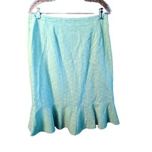 Alfred Dunner Size 12 Green Skirt Modest Vintage Womens Business Flare - £11.78 GBP