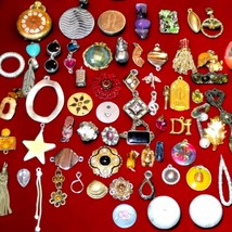 50 Beautiful Vintage Pendants and Charms for wear - $54.45