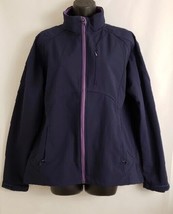 Double Diamond Women&#39;s Purple Blue Jacket Front Pockets Zipper Size L - £34.75 GBP