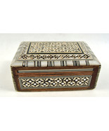 Mother of Pearl Inlaid Mosaic Trinket Jewelry Box     - $39.55