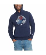 Hurley Hoodie Mens XL Navy Blue Graphic Reinforced Neck Seam Skater Cali... - $27.80