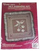 Vogart Crafts Net Darning Kit Cherry Cherries Pillow Kit 14" X 14" New 2526E - $9.89