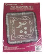 Vogart Crafts Net Darning Kit Cherry Cherries Pillow Kit 14&quot; X 14&quot; New 2... - $9.89