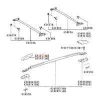 New Genuine OEM Lexus 03-07 LX470 Front Passenger Roof Rack Cover Black 202 - $78.96