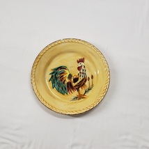 Braided Edge Glazed Handpainted Hand Crafted Gallo Rooster 11&quot; Pasta Soup Plate - £31.17 GBP