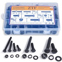 224 Pcs Metric M6 M8 M10 Heavy Duty Hex Cap Bolts And Nuts Flat &amp; Lock, Din 933 - £29.99 GBP