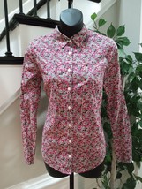 Liberty For J.CREW Women&#39;s Multi Floral Cotton Collared Button Down Shirt Size 2 - £29.81 GBP
