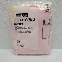 Vintage Sears Girls Shirts Vests Tank Top Package Of 3 Size 6-6x Sealed NOS - £34.10 GBP