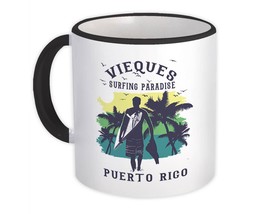 Vieques Puerto Rico : Gift Mug Surfing Paradise Beach Tropical Vacation - £12.57 GBP