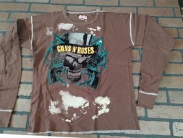 Guns N&#39; Rose- Ricamato Premium Ls Termico T-Shirt ~ Mai Indossato ~ M L XL - $49.27