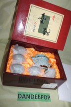 Tenfu China 7 Piece Gray Tea Set In Box A03 - £35.03 GBP