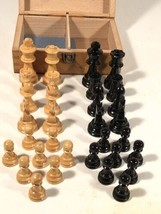 Staunton Vernis Chess Set Wooden No 201 Vintage Made In France Game Set ... - $197.99