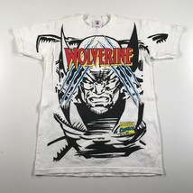 Vintage Marvel Shirt X Men Wolverine Size Small White AOP 1994 Comics Claws - £448.43 GBP