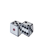 Lucky Dice figural snake eyes 7 gambling Vtg 1990 Great American belt bu... - $24.76 CAD