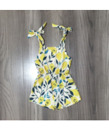 NWT Boutique Floral Girls Sleeveless Yellow Romper Jumpsuit Sunsuit Size... - $12.99