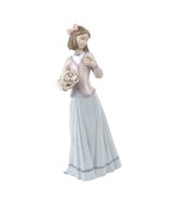 Lladro #7644 &quot;Innocence in Bloom&quot; Young Woman with Ringlets and Flowers ... - $259.59 CAD