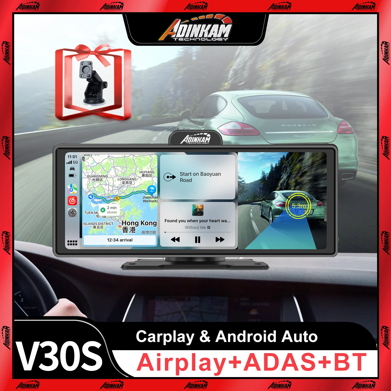Factory 10.26 Inch Carplay Android Auto Dashboard ADINKAM Support ADAS Dual - £127.59 GBP+