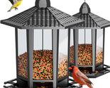 Bird Feeders 2 Pack for Outdoor Hanging, Retro Pagoda Design Fun Install... - £31.98 GBP
