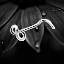 925 Sterling Silver Infinity Symbol Nose Stud Screw Pin Elegant Piercing... - $152.07 MXN