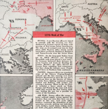 1944 WW2 127th Week Of The War Map Pathfinder Magazine Page Military DWP7A - $562.94 MXN