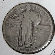1929 Standing Liberty Quarter Type 2b, Stars Below Eagle.  20220044 - £18.37 GBP