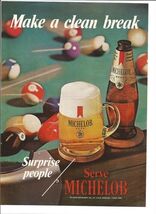 Michelob Light Beer Advertising Metal  Sign 8x12in Vintage Mancave Man C... - $452.17 MXN