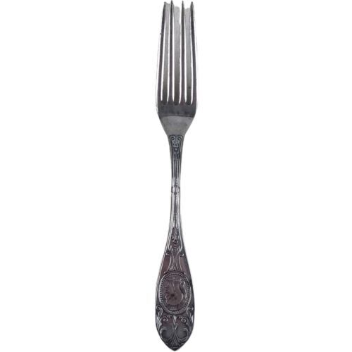 Antique Victorian Hall Elton Silverplated Medallion Fork 1867 Civil War ... - $18.34