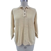 90s Y2K The Limited Outback Red Oversized  Cotton Sweater Henley Yellow ... - $445.00 MXN
