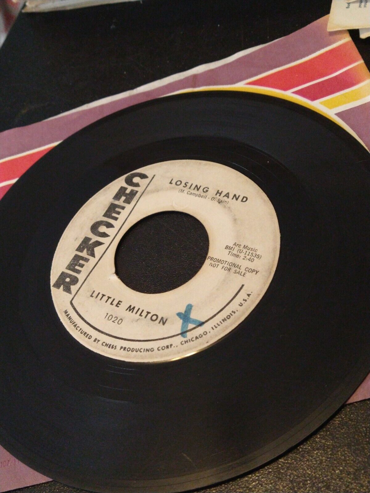 Little Milton Losing Hand - I Wonder Why 45 RPM Single Record Checker 10... - $5.93
