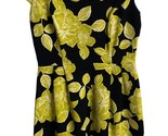 Enfocus Studio Women Round Neck Cap Sleeve Floral 4 Knee Length Dress Black - $17.32