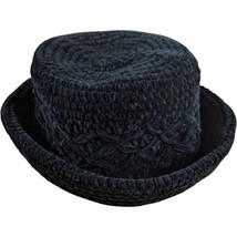 Scala Collection Black Knit Packable Cloche Rolled Brim Hat Collezione W... - $564.28 MXN