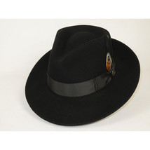 Bruno Capelo Hat Australian Wool Fedora Teardrop Crushable Bel Air BL590 Black image 2