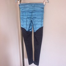 NOLI Full Length Leggings Heathered Gray Bottom Aqua Blue Top Sz S  - MI... - £38.70 GBP