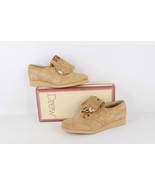 NOS Vintage 90s Streetwear Womens 8 B Fringed Chunky Leather Platform Sh... - $1,710.58 MXN