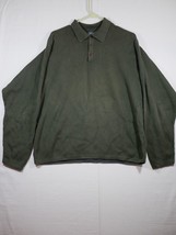 Vtg Eddie Bauer Sweater Mens Large Cabincore Cable Cotton 90s Green - £19.65 GBP