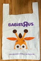 LOT OF 5 Geoffrey Babies R Us Plastic Shopping Bag LARGE White - 20 x 30 NEW - £9.41 GBP