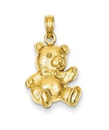 14K Yellow Gold Teddy Bear Charm or Pendant - $354.04 CAD+