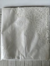 Vintage 13 Piece Set Cotton Battenberg Lace Embroidered Peacock Creation White - £66.97 GBP