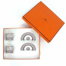 Hermes H Deco Rouge Demitasse Coffee Cup and Saucer 2 set porcelain 90ml 33 - £356.79 GBP