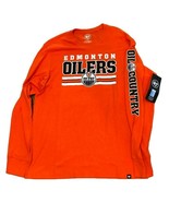 New NWT Edmonton Oilers &#39;47 Brand NHL Logo Level Up Medium Long Sleeve S... - £19.43 GBP