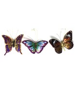 Glittered Butterfly Ornaments Set of 3 By Kurt Adler - £21.78 GBP