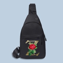 Canvas Chest Pack for Men Shoulder Bag USB Charging Port Male Chest Bags Short T - £49.83 GBP