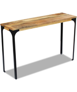 Industrial Rustic Vintage Wooden Mango Wood Narrow Hallway Console Table... - £127.43 GBP