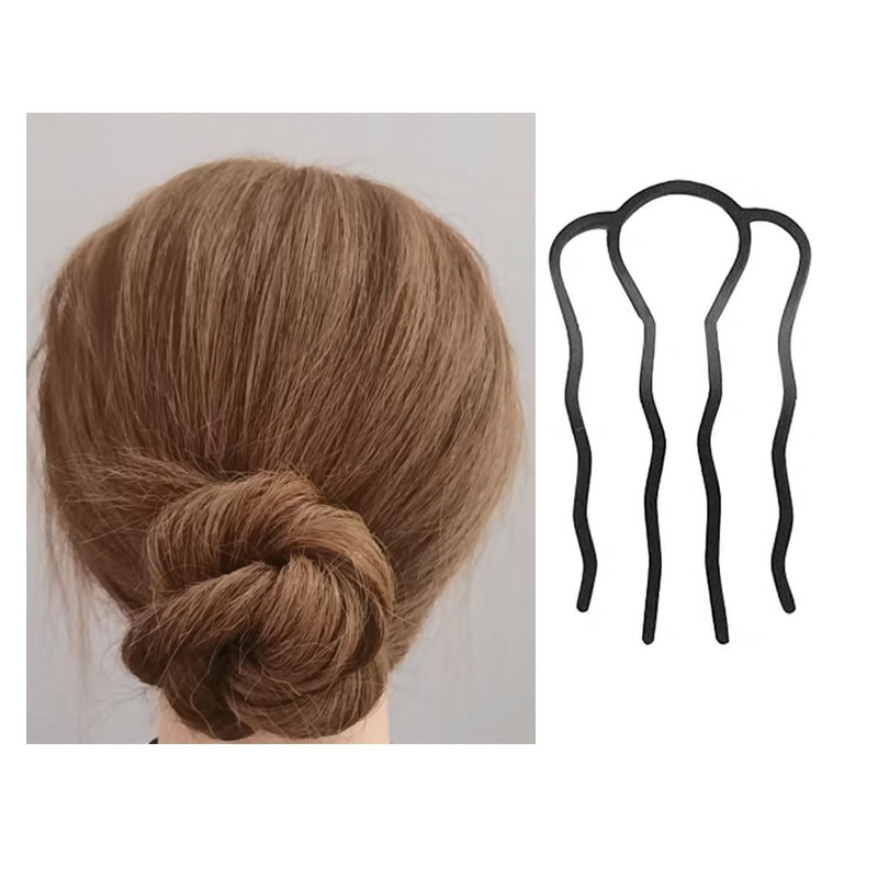 6 Piece Metal Hair Fork Clip Hair Side Combs Hair Pins Buns Updo U-Shape Hair Fo Item image 4