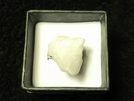 A triangular shaped semi-transparent agate ring that is white with some natural  - £17.52 GBP
